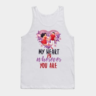 My heart is where you are Tank Top